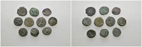 Weight 11.05 gr, 10 pieces Bronze Mix Group coins. Sold as seen.