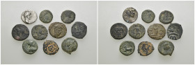 Weight 17.34 gr, 10 pieces Bronze Mix Group coins. Sold as seen.