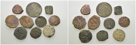 Weight 38.46 gr, 10 pieces Bronze Mix Group coins. Sold as seen.