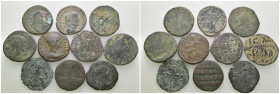 Weight 70.67 gr, 10 pieces Bronze Mix Group coins. Sold as seen.