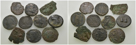Weight 32.87 gr, 10 pieces Bronze Mix Group coins. Sold as seen.