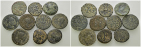 Weight 40.27 gr, 10 pieces Bronze Mix Group coins. Sold as seen.