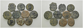 Weight 19.40 gr, 10 pieces Bronze Mix Group coins. Sold as seen.