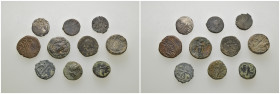 Weight 17.29 gr, 10 pieces Bronze Mix Group coins. Sold as seen.