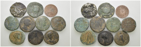 Weight 82.86 gr, 10 pieces Bronze Mix Group coins. Sold as seen.