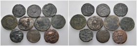 Weight 41.57 gr, 10 pieces Bronze Mix Group coins. Sold as seen.