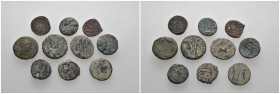 Weight 17.70 gr, 10 pieces Bronze Mix Group coins. Sold as seen.