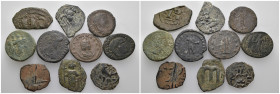 Weight 38.27 gr, 10 pieces Bronze Mix Group coins. Sold as seen.