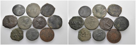 Weight 110.65 gr, 10 pieces Bronze Mix Group coins. Sold as seen.
