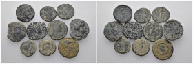 Weight 21.55 gr, 10 pieces Bronze Mix Group coins. Sold as seen.
