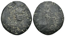 Weight 5.73 gr - Diameter 22 mm Greek bronze Coin PAPHLAGONIA... Sinope...Circa 85-65 BC. Æ…Gorgoneion surrounded by aegis / Nike walking right