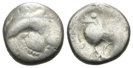 Weight 2.29 gr - Diameter 13 mm
Greek Silver Coin
Celtic Drachm Eastern celts 300-201 BC