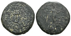 Weight 7.72 gr - Diameter 21 mm Greek bronze Coin PAPHLAGONIA... Sinope...Circa 85-65 BC. Æ…Gorgoneion surrounded by aegis / Nike walking right