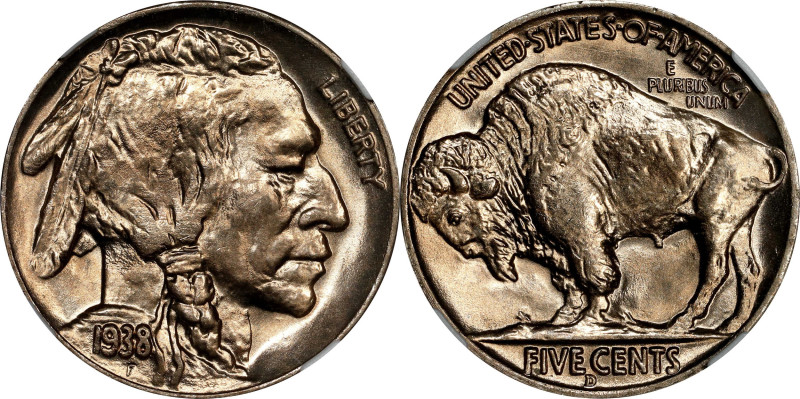 1938-D Buffalo Nickel. MS-67 (NGC).
PCGS# 3984. NGC ID: 22SZ.

Estimate: $113