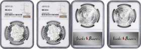 Lot of (2) Mint State 1879-S Morgan Silver Dollars. (NGC).
Included are: MS-63 *; and MS-62 *.
PCGS# 7092. NGC ID: 253X.

Estimate: $170