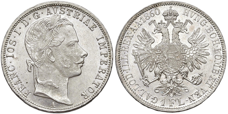 AUSTRIA Francesco Giuseppe I d'Asburgo (1848-1916) Fiorino 1860 A - KM 2219 AG (...