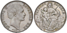 GERMANIA Baviera Ludovico II (1864-1886) Tallero 1866 - KM 877 AG (g 18,53) 
FDC