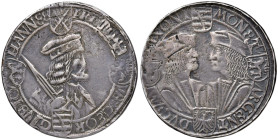 GERMANIA Sassonia Federico III (1486-1525) e Giorgio e Giovanni (1500-1507) Tallero - Dav. 9707 AG (g 26,74) Montatura asportata e tosata.
MB