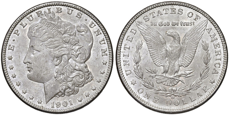 STATI UNITI Dollaro 1901 O - KM 110 AG (g 26,70) 
qFDC/FDC