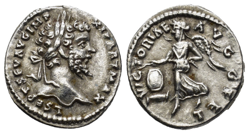 Septimius Severus, 193-211. Rome, circa AD 198-202 Denarius, AR (17mm, 3.7 g) L ...