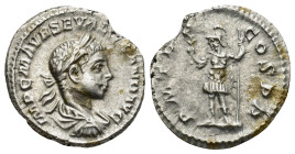 Severus Alexander AD 222-235. AR Denar (3 Gr. 19mm) Rome
Laureate, draped and cuirassed bust right 
Rev. Mars standing facing, head left, holding reve...