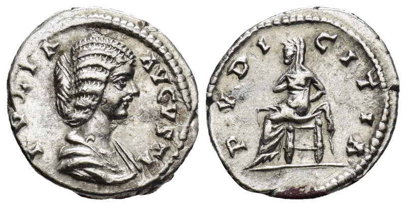 JUILA DOMNA, wife of Septimius Severus, (A.D. 193-217), silver denarius, issued ...