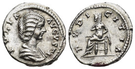 JUILA DOMNA, wife of Septimius Severus, (A.D. 193-217), silver denarius, issued 196-211, Laodicea mint, (17mm, 3.4 g), obv. draped bust to right of Ju...