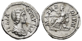 Julia Domna, wife of Septimius Severus, (A.D. 193-217), silver denarius, issued 198, Rome mint, (18mm, 3.4 g), obv. draped bust to right of Julia Domn...