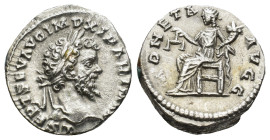 Septimius Severus, 193 - 211 AD Silver Denarius, Laodicea Mint, (17mm, 3.2 g) Obverse: L SEPT SEV AVG IMP XI PART MAX, Laureate head of Septimius righ...