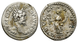 Septimius Severus (193-211). AR Denarius (3.1 Gr. 18mm.). Emesa 
Laureate head right.
 Rev. Liberalitas standing left, holding abacus and cornucopiae.