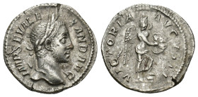 Severus Alexander, 222-235. AR Denarius (2.9 Gr. 18mm.), Rome 
 Laureate head of Severus Alexander to right, with slight drapery on his left shoulder....
