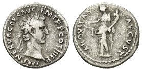 Nerva, 96-98. AR Denarius (3.34 Gr. 18mm.) Rome 
Laureate head of Nerva to right. 
Rev. Aequitas standing left, holding scales in her right hand and c...