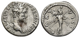 Septimius Severus, 193-211. AR Denarius (3.48 Gr. 19mm.), Emesa, 193. 
Laureate head of Septimius Severus to right. 
Rev. Mars walking right, holding ...