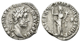 COMMODUS (177-192). AR Denarius. (2.93 Gr. 19mm) Rome. 
Laureate head right. 
Rev. Fides standing left, holding sceptre and cornucopia; star to left.