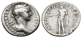 Trajan (98-117) AR Denarius (3.52 Gr. 17mm.) Rome 
Laureate, draped, cuirassed bust right. 
Rev. Genius standing left, with patera and corn-ears.