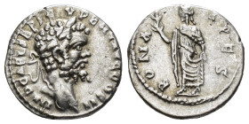 Septimius Severus AD 193-211. Laodicea ad Mare Denarius AR (16mm, 3.4 g) [L] SEPT SEV P ERTE AVG IMP II, laureate head right / BONA SPES, Spes advanci...