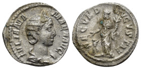 JULIA MAMAEA. Denarius. (Ar. 18mm, 2.1 g). 232 AD Rome. Anv: Diademic and draped bust of Julia Mamaea on the right, around legend: IVLIA MAMAEA AVG. R...