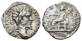 Septimius Severus (AD 193-211). AR denarius (18mm, 3.0 g). Laodicea, AD 196-197. L SEPT SEV PERT AVG IMP VIII, laureate head of Septimius Severus righ...