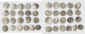 ANCIENT LOTS. Celtic. Gaul. Ca. mid 1st century BC. Lot of twenty one (21) AR quinarii. VG-Choice Fine. Includes: Twenty one AR quinarii, various type...