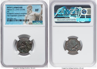 ANCIENT LOTS. Greek. Sicily. Syracuse. Hieron II (ca. 275-215 BC). Lot of three (3) AE litrae. NGC XF. Includes: Three Hieron II AE litrae, with head ...