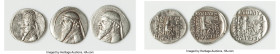 ANCIENT LOTS. Greek. Parthian Kingdom. Lot of three (3) AR drachms. Choice VF. Includes: Three Parthian AR drachms, various types. Total of three (3) ...