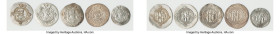ANCIENT LOTS. Oriental. Sasanian Kingdom. Lot of five (5) AR drachms. VF. Includes: Five AR drachms, various rulers. Total of five (5) coins in lot. F...