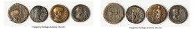 ANCIENT LOTS. Roman Provincial. Lot of four (4) AE issues. Good-Fine. Includes: Four Roman Provincial AE issues, various cities, denominations, rulers...