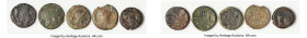ANCIENT LOTS. Roman Republic. Lot of five (5) AE issues. Good-Fine. Includes: Five Roman Republican AE issues, various moneyers and types. Total of fi...