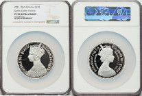 British Dependency. Elizabeth II silver Proof "Gothic Crown - Portrait" 20 Pounds (10 oz) 2021 PR70 Ultra Cameo NGC, Commonwealth mint, KM-Unl. Mintag...