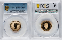 British Administration. Elizabeth II gold Proof "Bonomi Pattern - Victoria" Sovereign 2021 PR70 Deep Cameo PCGS, Commonwealth mint, KM-Unl. Mintage: 1...