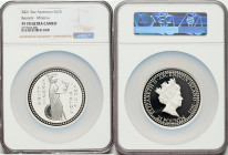 British Administration. Elizabeth II silver Proof "Bonomi Pattern - Minerva" 25 Pounds (5 oz) 2021 PR70 Ultra Cameo NGC, Commonwealth mint, KM-Unl. Mi...