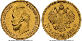 Nicholas II gold 10 Roubles 1911-ЭБ MS61 NGC, St. Petersburg mint, KM-Y64, Fr-179. HID09801242017 © 2023 Heritage Auctions | All Rights Reserved