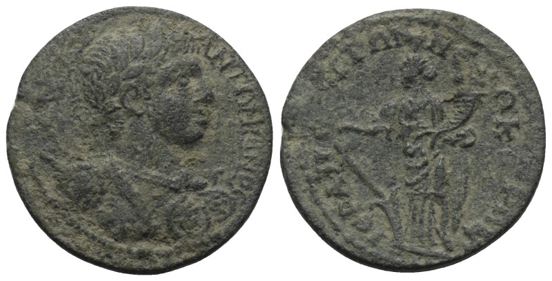 Phrygien. Hierapolis. Elagabalus (218 - 222 n. Chr.).

 Bronze.
Vs: Büste des...
