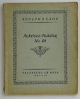 Auktionskataloge. Cahn, A.E., Frankfurt a.M. Auktion 48 vom 29.05.1922.


Münzen und Medaillen verschiedener Länder (u. a. Altfürsten und 177 Nrn. ...